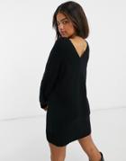 Only Balloon Sleeve Sweater Dress In Black