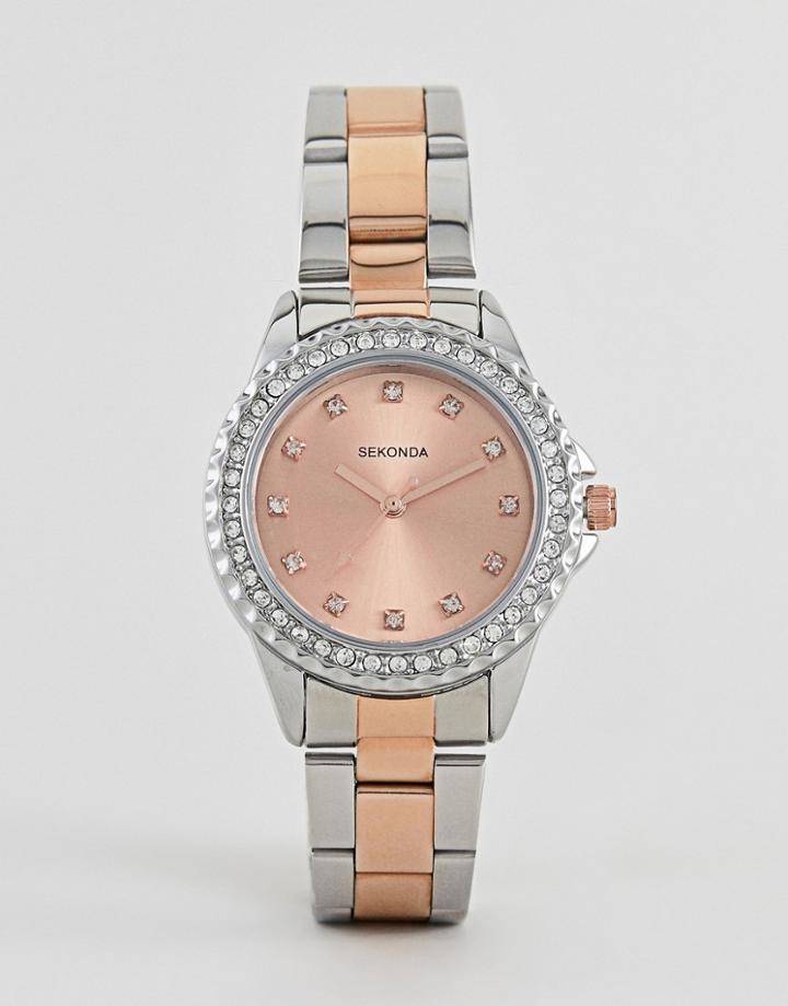 Sekonda 4254 Bracelet Watch With Rose Gold Dial - Pink