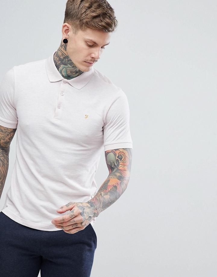 Farah Blaney Slim Fit Polo In Pink - Pink