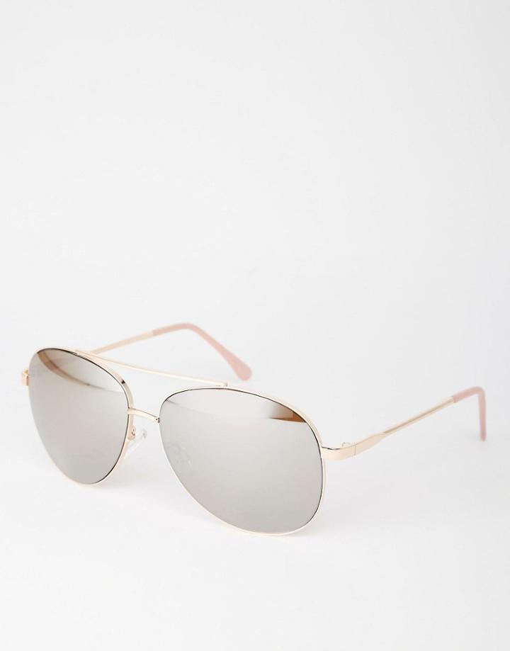 New Look Classic Aviator Sunglasses - Pink