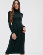 French Connection Long Collumn Knited Bodycon Midi Dress