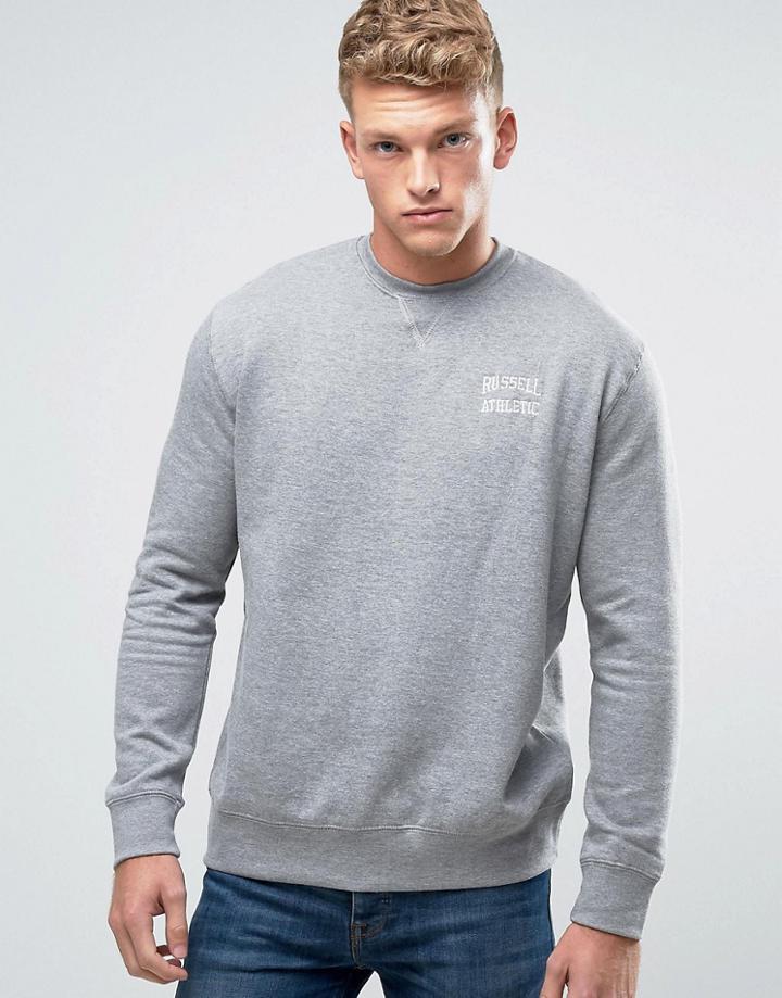Russell Athletic Crew Neck Sweater With Logo - Gray