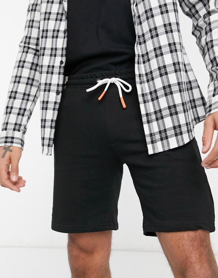 Bershka Jersey Shorts In Black