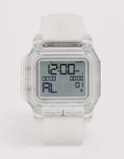 Nixon A1180 Regulus Silicone Watch In Clear