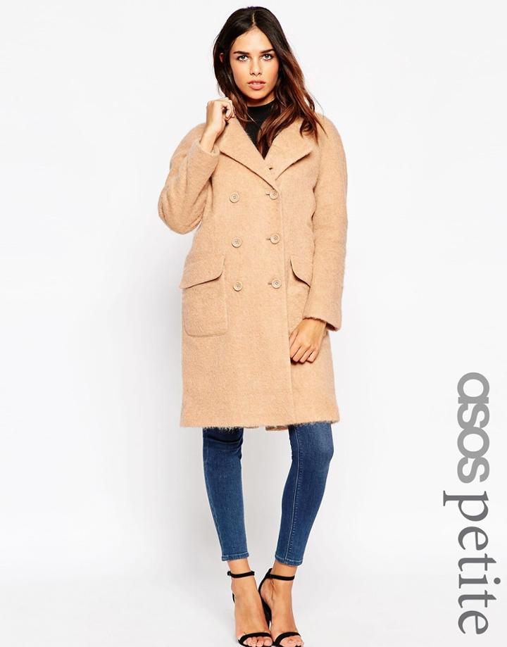 Asos Petite Cocoon Coat - Camel