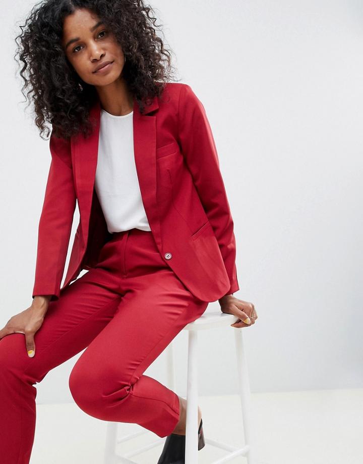 Unique 21 Tailored Single Button Blazer - Purple