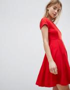Louche Skater Dress - Red