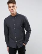 Asos Casual Regular Fit Oxford Shirt In Navy - Navy