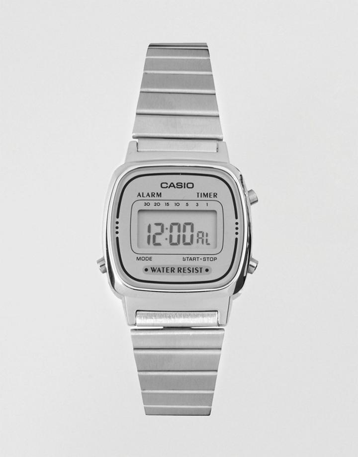 Casio Silver Mini Digital Watch La670wea-7ef - Silver