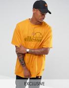 Ellesse Oversized T-shirt With Large Logo In Gold - Orange