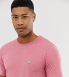 Le Breve Tall Raw Edge Longline T-shirt-pink