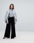 Y.a.s High Waisted Wide Leg Pants - Black