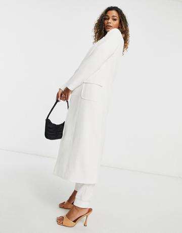 Never Fully Dressed Tailored Maxi Jacket In White