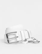 Asos Design Dogclip And Chain Waist And Hip Belt - White
