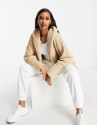 Qed London Chuck On Soft Touch Jacket In Camel-brown