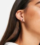 Kingsley Ryan Single Piercing Earring With Iridescent Rainbow Crystal In Silver Plate