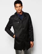 Selected Homme Trench Coat - Black