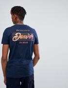 Asos Design T-shirt In Navy With Denver Back Print - Navy