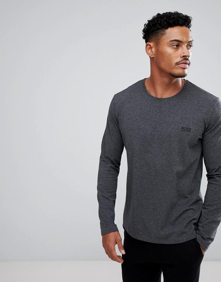 Boss By Hugo Boss Long Sleeve Top In Regular Fit - Black