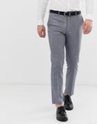 Jack & Jones Premium Slim Suit Pants In Gray Check - Gray