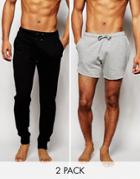 Asos Loungewear Skinny Joggers And Runner Shorts 2 Pack Save 17%
