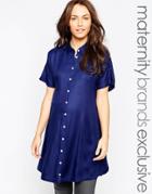 Isabella Oliver Button Down Shirt Dress - Navy
