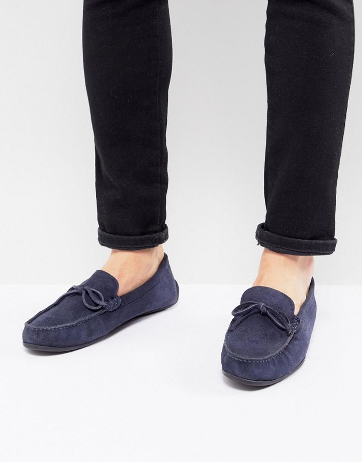 Kg By Kurt Geiger Ringwood Driving Shoes In Suede - Blue