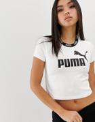 Puma Amplified Taped White Crop Top - White