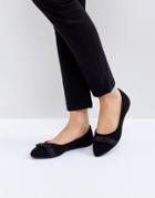 Raid Bow Point Ballet Shoes - Black