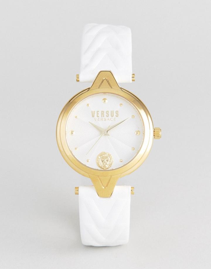 Versus Versace Sci21 V Leather Watch In White - White