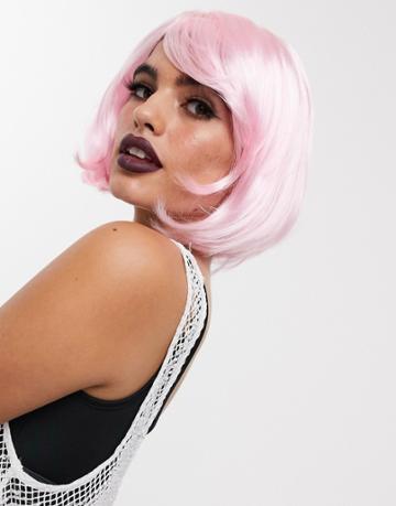 Glamorous Halloween Pink Short Halloween Wig