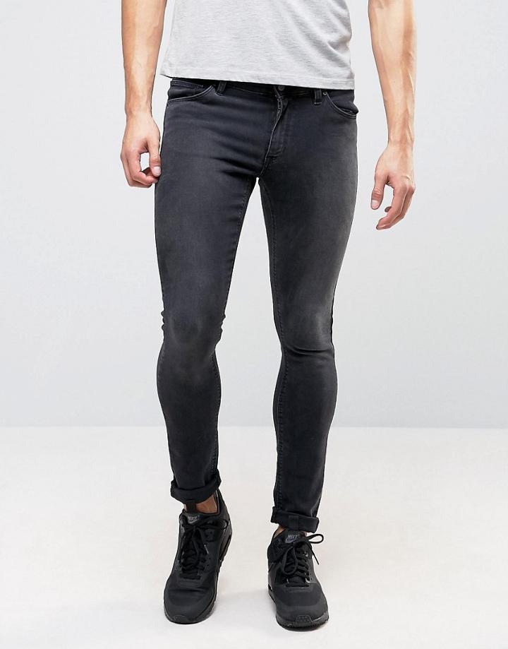 Asos Design Extreme Super Skinny Jeans In Washed Black