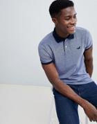 Hollister Polo Stretch Pique Icon Logo Slim Fit In Navy Oxford - Navy