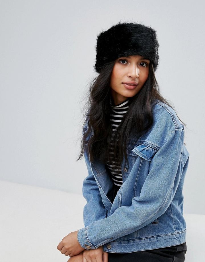 Boardsmans Faux Fur Headband - Black