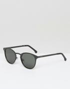 Komono Hollis Round Sunglasses In Matte Black - Black