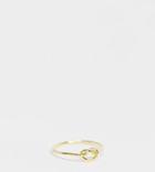 Kingsley Ryan Curve Sterling Silver Gold Plated Knot Detail Ring