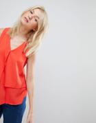 Vero Moda Layered Sleeveless Blouse - Red