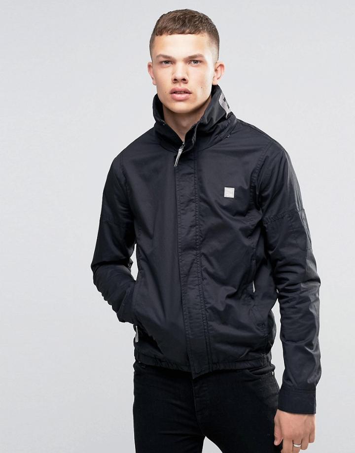 Bench Funnel Neck Jacket In Black - Black