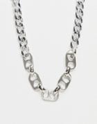 Uncommon Souls Chunky Chain Necklace With Can Links In Silver