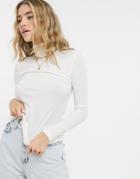 Whistles Essential Polo Neck Tshirt In White