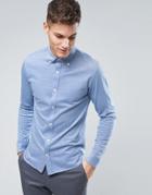 Jack & Jones Premium Slim Pique Shirt - Blue