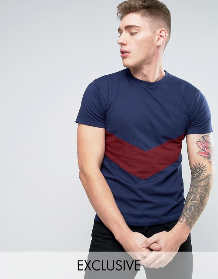 Brooklyn Supply Co Chevron T-shirt - Blue