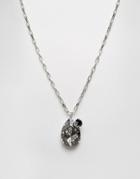 Krystal Swarovsli Crystal Pear Pendant Necklace - Silver