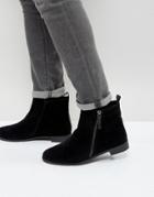 Brave Soul Side Zip Chelsea Boots In Black - Black