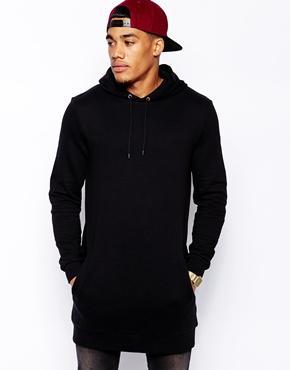 Asos Super Longline Hoodie - Black