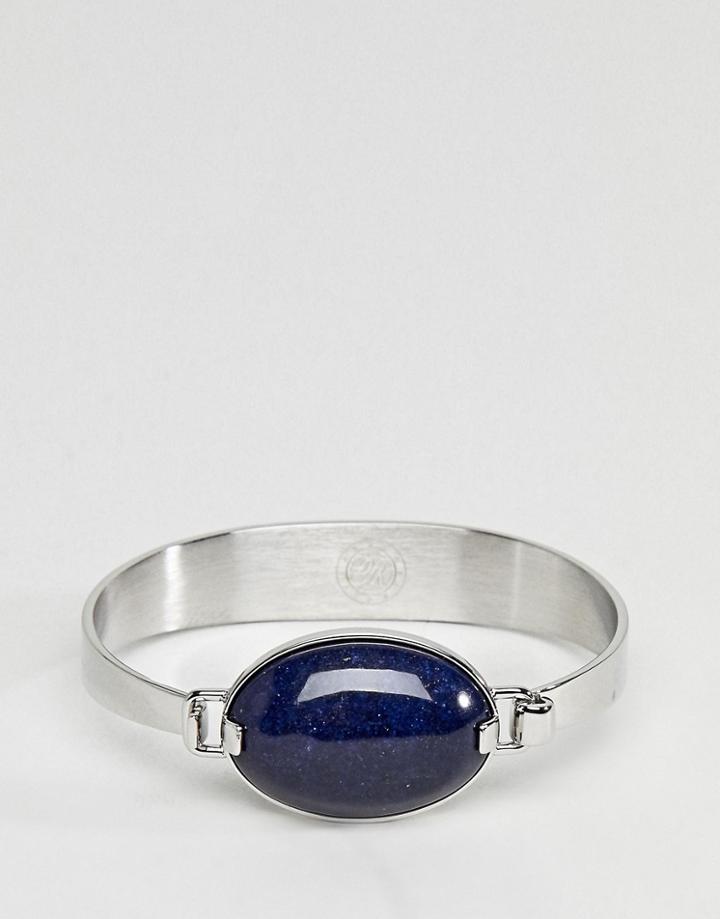 Dyrberg/kern Delaney Blue Stone Bracelet - Silver