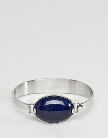 Dyrberg/kern Delaney Blue Stone Bracelet - Silver
