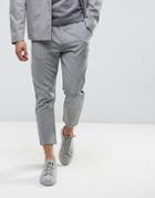 Selected Homme Tapered Cropped Smart Pants - Gray