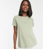 Asos Design Maternity Ultimate Organic Cotton T-shirt With Crew Neck 2 Pack Save-multi