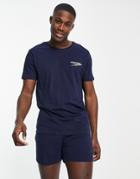 Jack & Jones T-shirt And Short Lounge Set In Navy